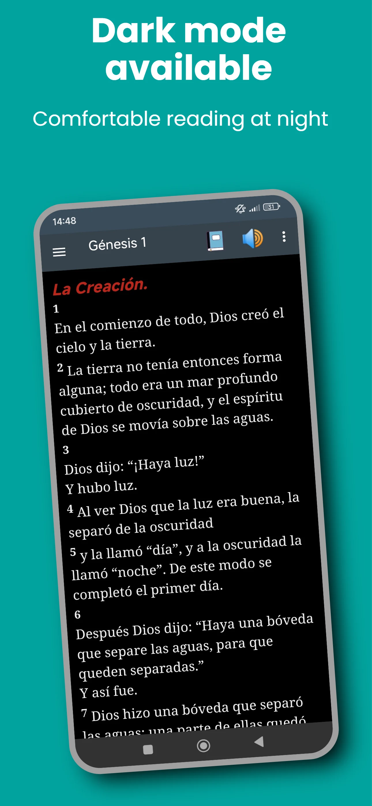 Septuagint Bible LXX, Spanish screenshot