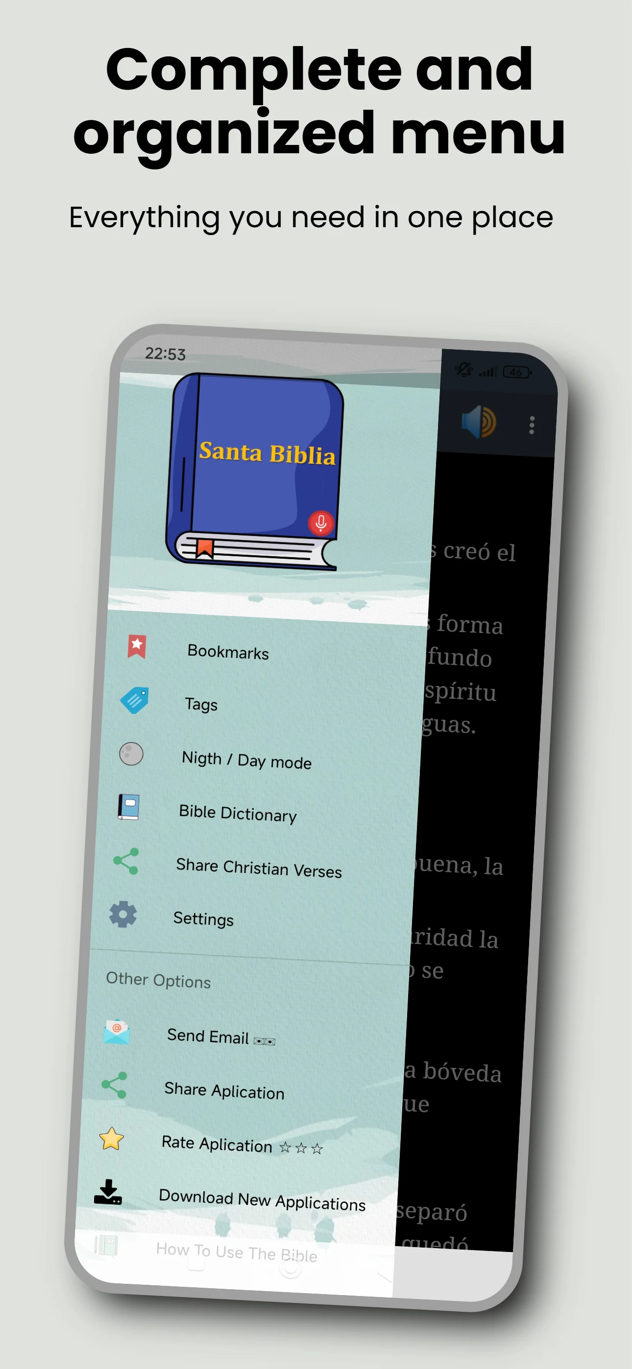 Septuagint Bible LXX, Spanish screenshot